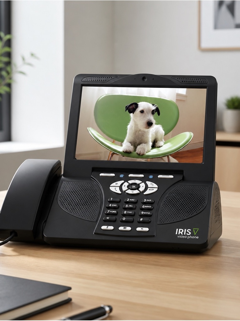 iris Black VoIP Video Phone with Color Display